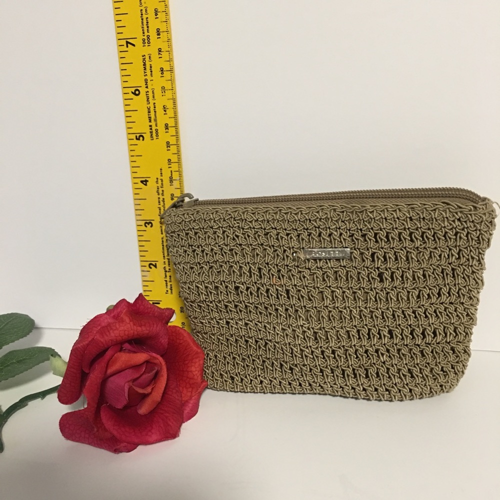 ROSETTI WOVEN COIN COSMETIC BAG Zips closed